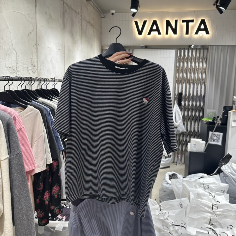 VANTA韓國㊣直郵東大門代購女裝新品時尚熱賣人氣25春夏T恤VANTAT恤圖色3