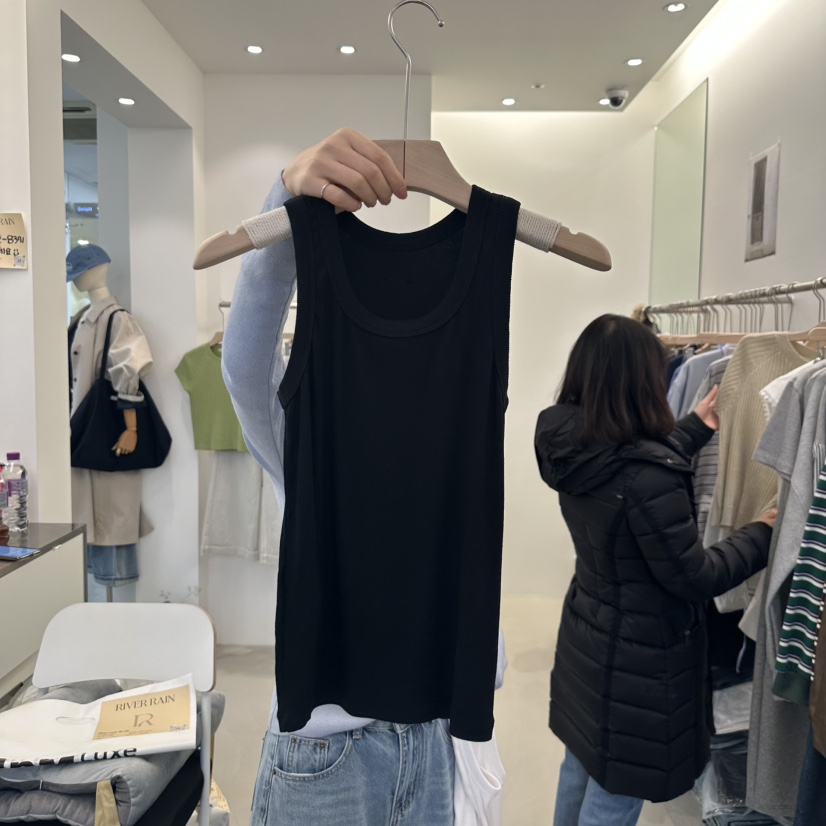 RIVER RAIN韓國㊣直郵東大門代購女裝新品時尚25春夏吊帶背心RIVER RAIN吊帶/背心圖色1