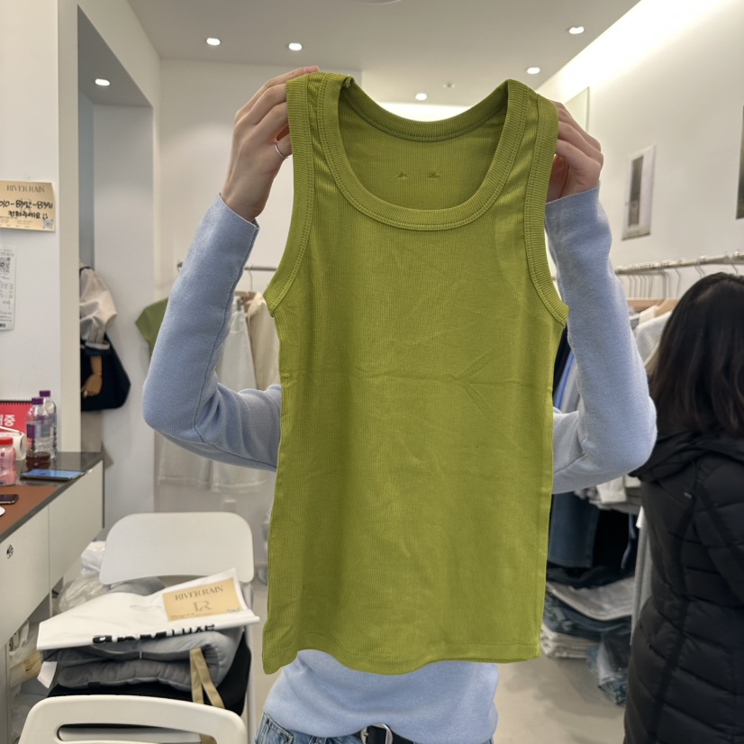 RIVER RAIN韓國㊣直郵東大門代購女裝新品時尚25春夏吊帶背心RIVER RAIN吊帶/背心圖色2