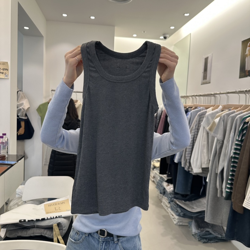 RIVER RAIN韓國㊣直郵東大門代購女裝新品時尚25春夏吊帶背心RIVER RAIN吊帶/背心圖色4