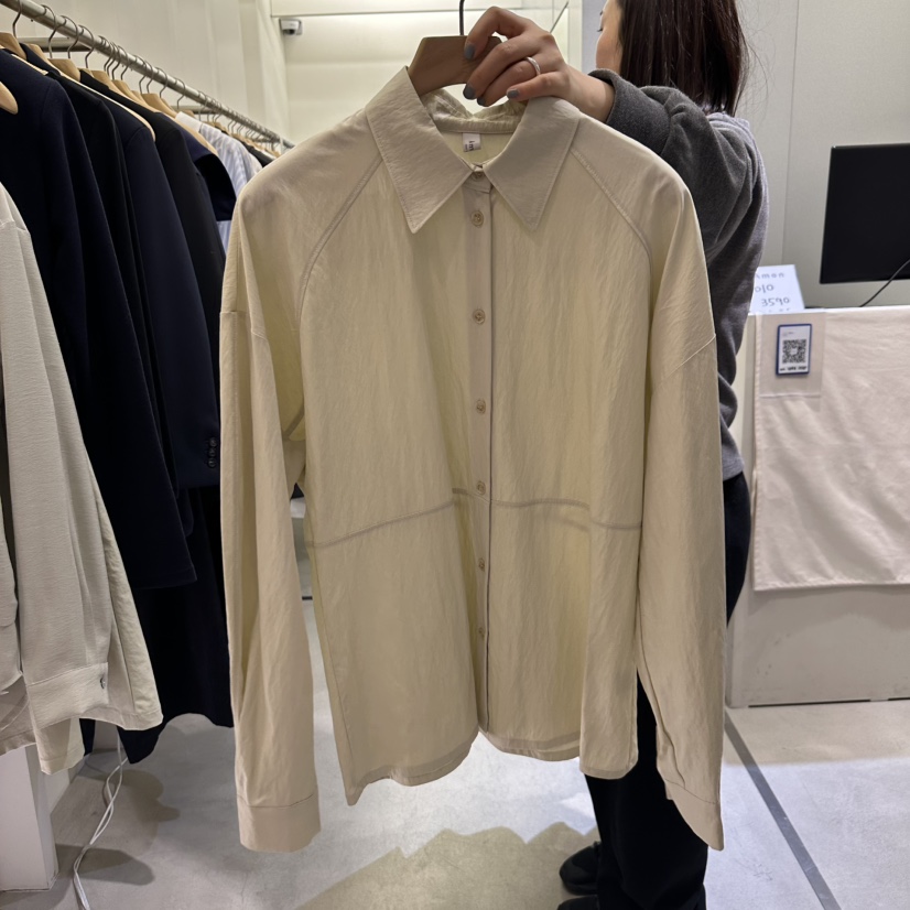 AMON韓國直郵㊣女裝新品25春夏熱賣時尚人氣職業襯衫蕾絲衫AMON襯衫/蕾絲衫圖色3
