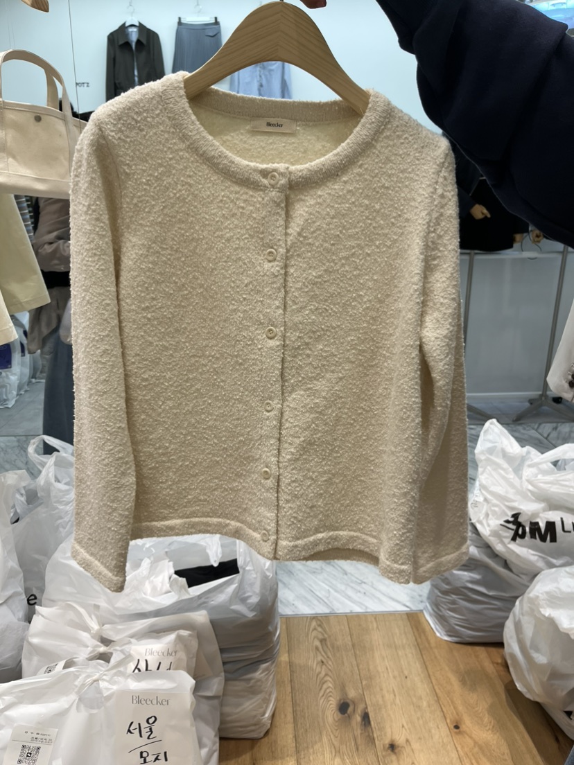 BLEECKER韓國直郵㊣女裝新款人氣25春夏熱賣針織衫粗花呢開衫BLEECKER針織衫圖色1