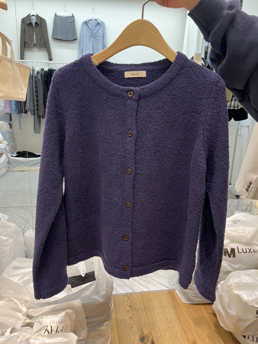 BLEECKER韓國直郵㊣女裝新款人氣25春夏熱賣針織衫粗花呢開衫BLEECKER針織衫圖色2