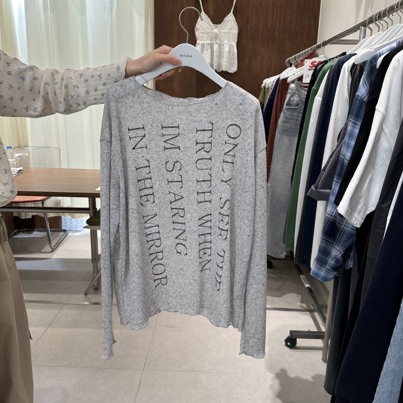 BUCKLE韓國直郵㊣女裝新品時尚人氣休閑熱賣推薦職業長袖T恤BUCKLE長袖T恤圖色2