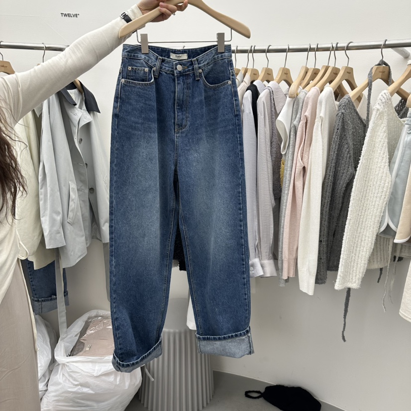 TWELVE韓國㊣直郵東大門代購女裝新品人氣25春夏熱賣牛仔褲TWELVE牛仔褲