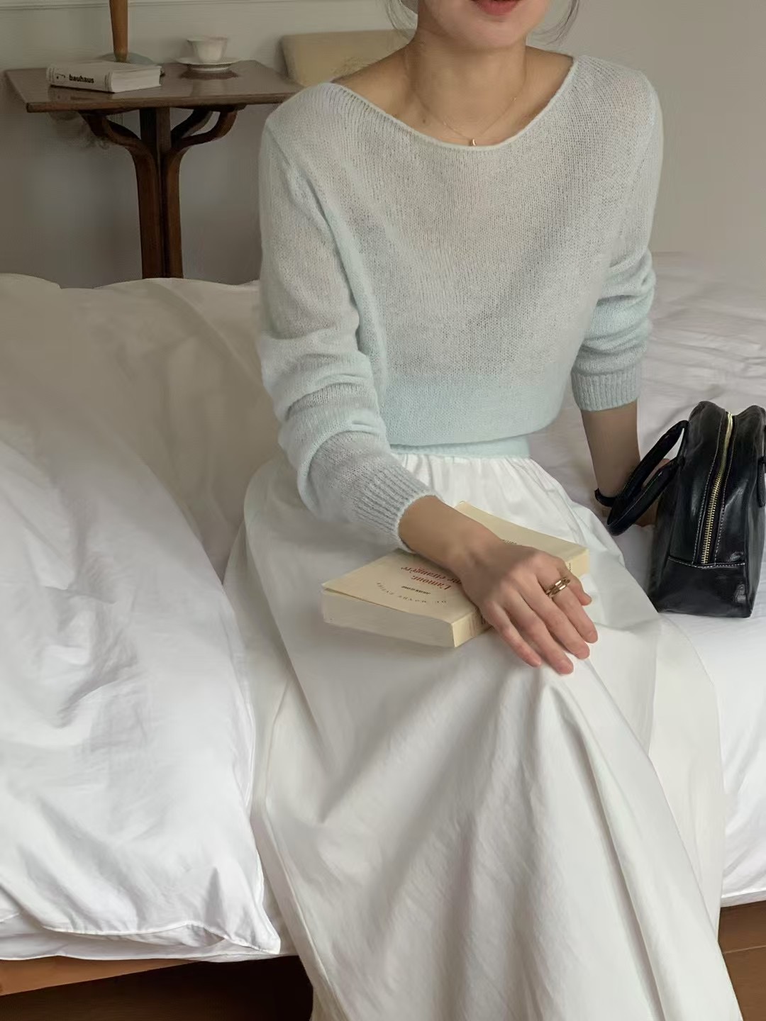 AT THIS MOMENT直郵韓國代購㊣女裝新款休閑人氣時尚針織衫AT THIS MOMENT針織衫