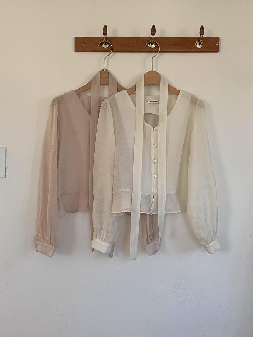 AT THIS MOMENT韓國㊣直郵東大門代購女裝新品25春夏襯衫蕾絲衫AT THIS MOMENT襯衫/蕾絲衫