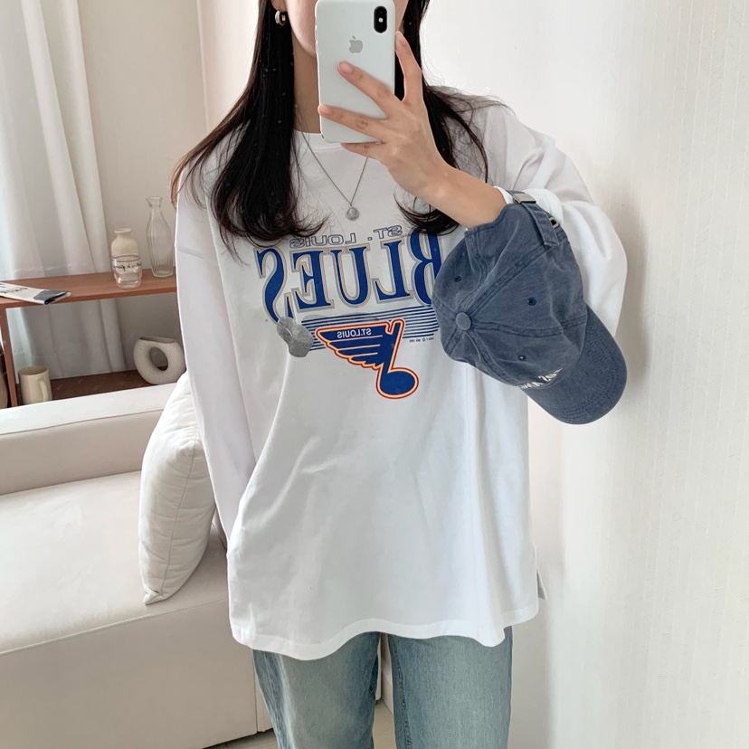 FROMJINI韓國直郵㊣東大門實拍女裝新款休閑人氣熱賣長袖T恤FROMJINI長袖T恤