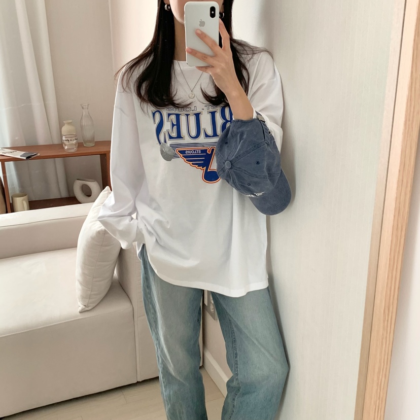 FROMJINI韓國直郵㊣東大門實拍女裝新款休閑人氣熱賣長袖T恤FROMJINI長袖T恤