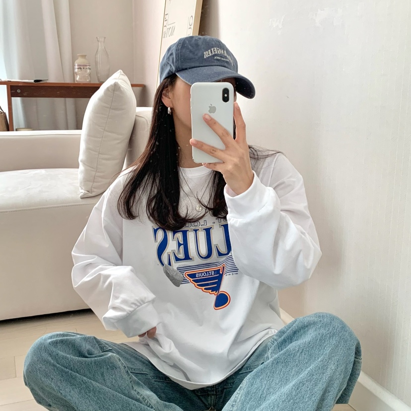FROMJINI韓國直郵㊣東大門實拍女裝新款休閑人氣熱賣長袖T恤FROMJINI長袖T恤