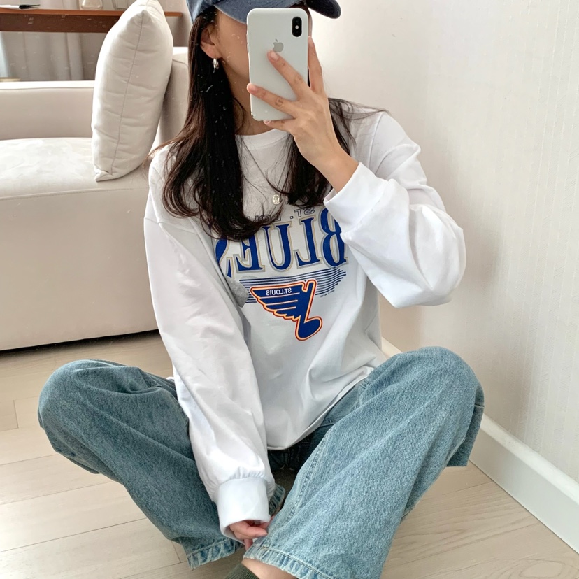 FROMJINI韓國直郵㊣東大門實拍女裝新款休閑人氣熱賣長袖T恤FROMJINI長袖T恤