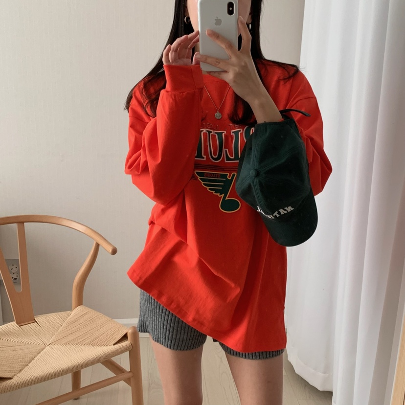 FROMJINI韓國直郵㊣東大門實拍女裝新款休閑人氣熱賣長袖T恤FROMJINI長袖T恤