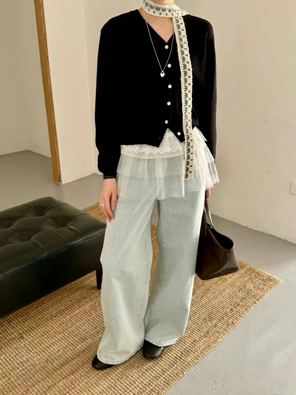 ANDBYL韓國直郵㊣女裝新品熱賣職業人氣時尚25春夏針織衫含脖帶ANDBYL針織衫