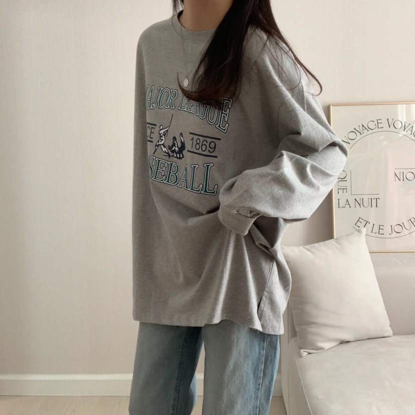 FROMJINI韓國直郵㊣女裝新品休閑時尚熱賣25春夏職業長袖T恤FROMJINI長袖T恤