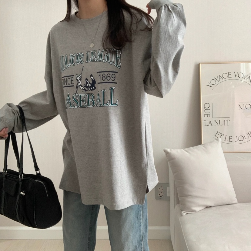 FROMJINI韓國直郵㊣女裝新品休閑時尚熱賣25春夏職業長袖T恤FROMJINI長袖T恤