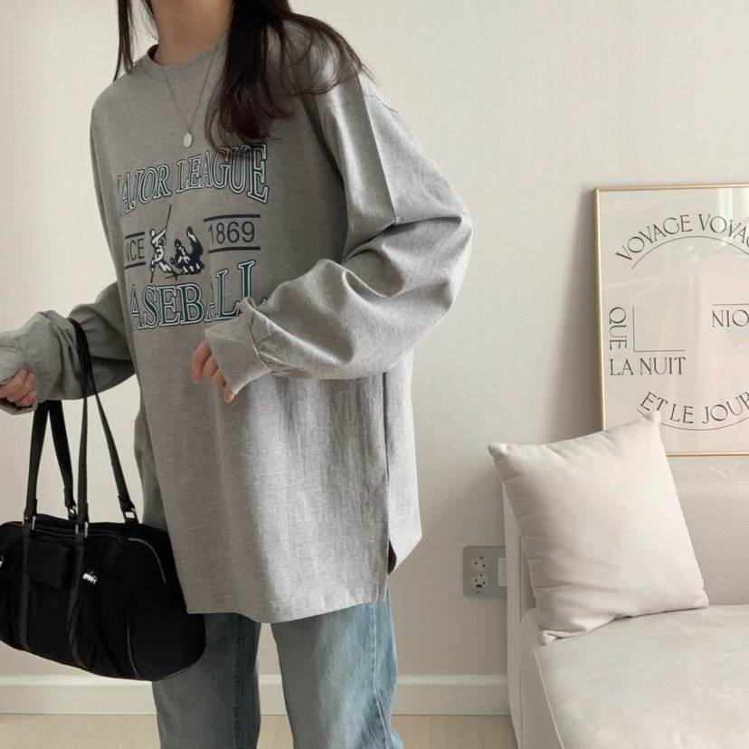 FROMJINI韓國直郵㊣女裝新品休閑時尚熱賣25春夏職業長袖T恤FROMJINI長袖T恤