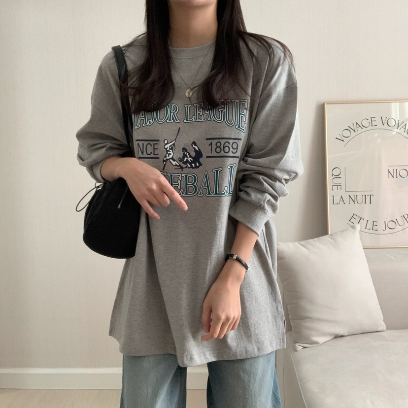FROMJINI韓國直郵㊣女裝新品休閑時尚熱賣25春夏職業長袖T恤FROMJINI長袖T恤