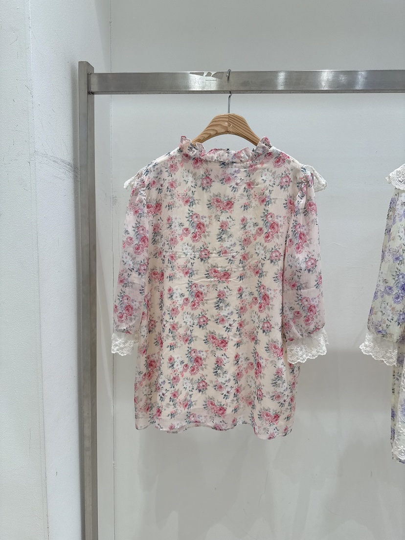 MS韓國直郵㊣東大門實拍女裝新品職業人氣熱賣25春夏襯衫蕾絲衫MS襯衫/蕾絲衫