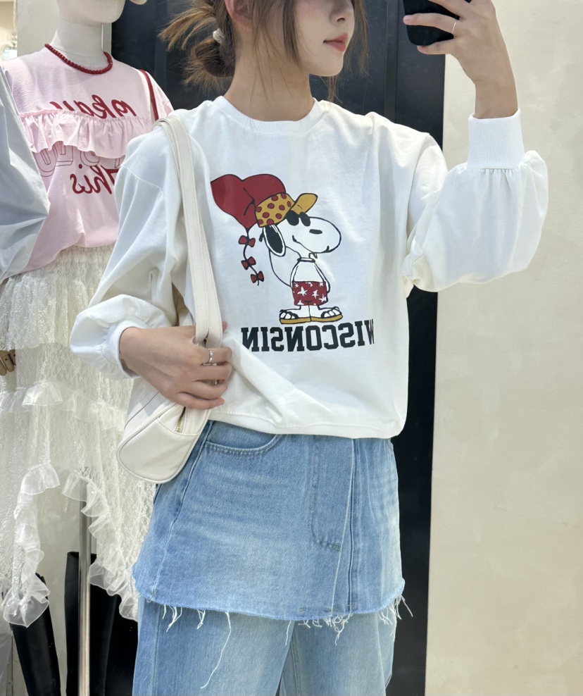 MILLIMETER韓國直郵㊣東大門實拍女裝新品25春夏衛衣史努比MILLIMETER衛衣