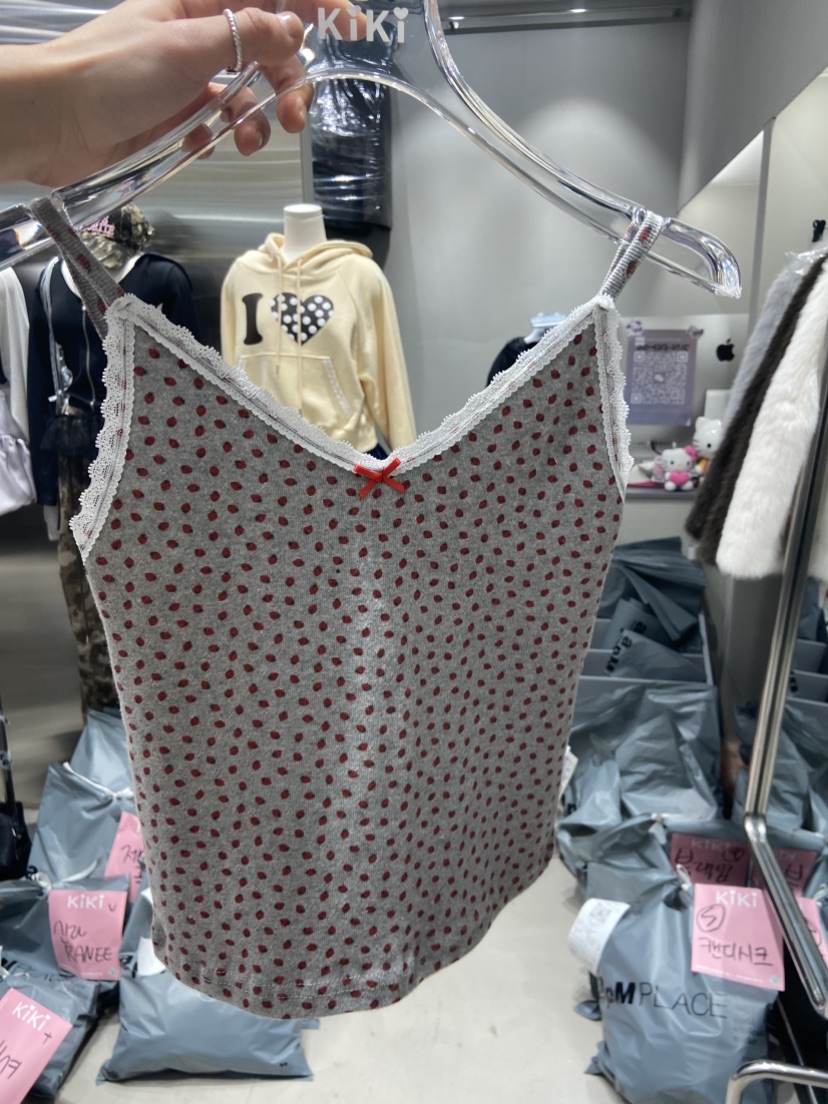 KIKI韓國㊣直郵東大門代購女裝新品時尚25春夏熱賣吊帶背心KIKI吊帶/背心圖色2