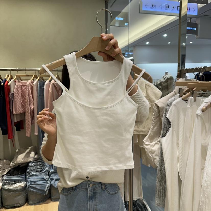 BUTTER-P東大門實拍女士新款職業25春夏推薦時尚真品吊帶背心HELVETICA吊帶/背心圖色1