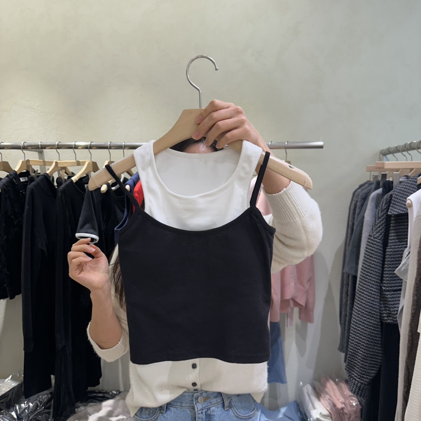 BUTTER-P東大門實拍女士新款職業25春夏推薦時尚真品吊帶背心HELVETICA吊帶/背心圖色2