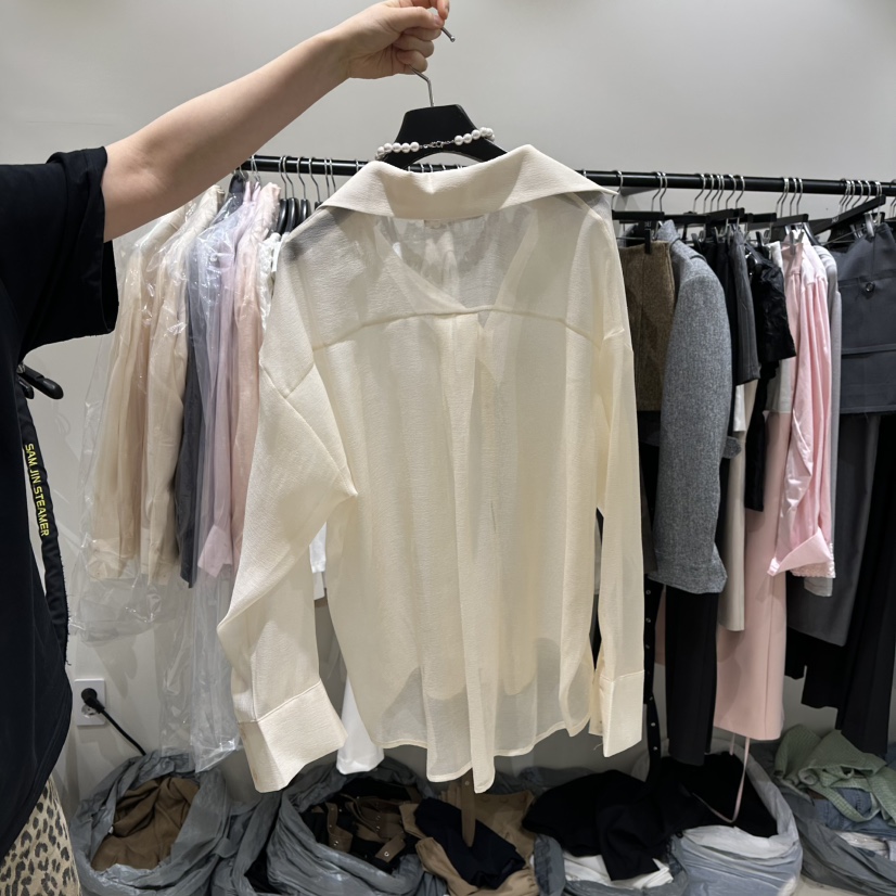 BES韓國㊣直郵東大門代購女裝新品25春夏職業推薦襯衫蕾絲衫BES襯衫/蕾絲衫