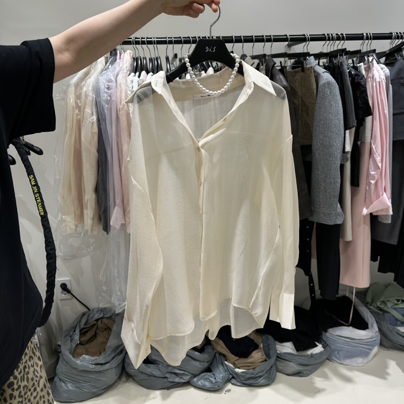 BES韓國㊣直郵東大門代購女裝新品25春夏職業推薦襯衫蕾絲衫BES襯衫/蕾絲衫圖色2
