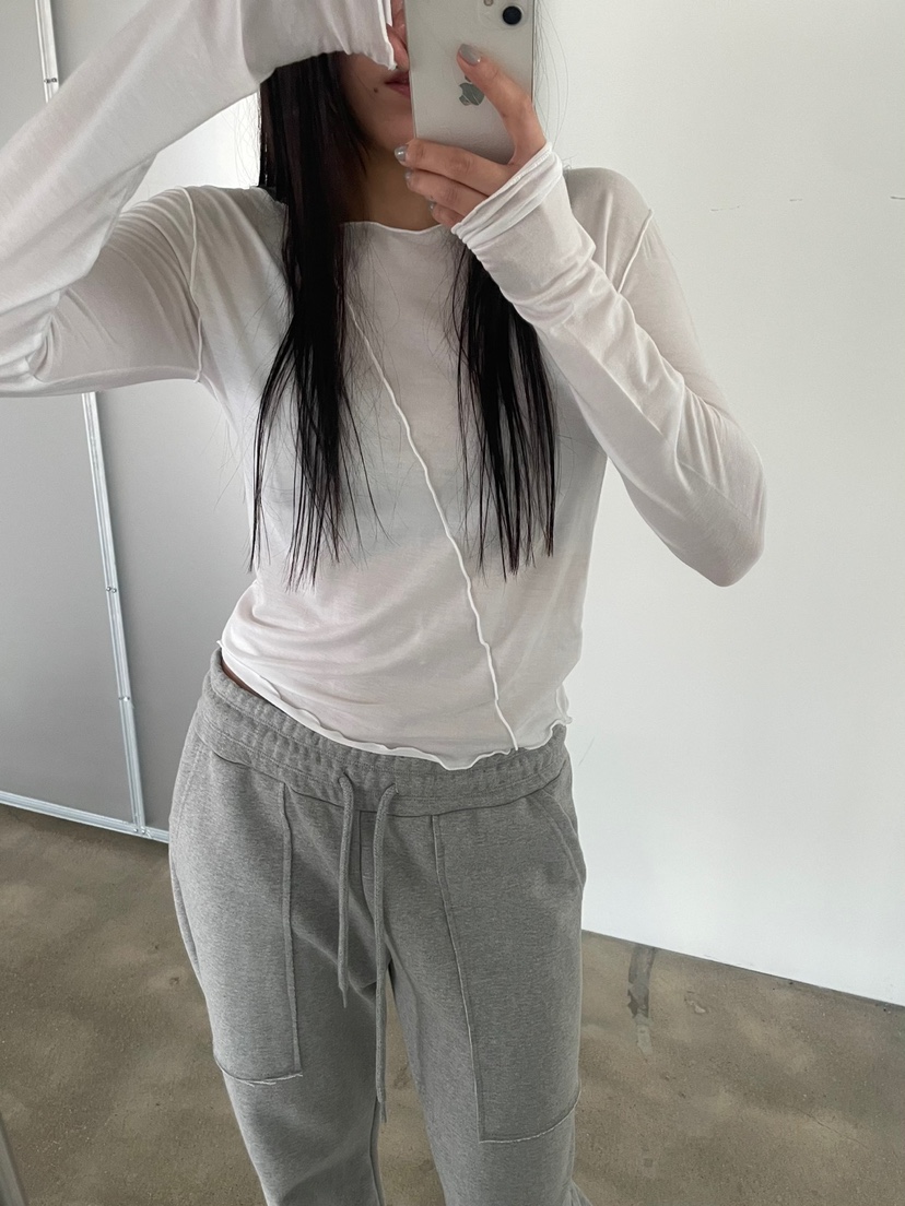 ACME直郵韓國代購㊣女裝新款職業推薦人氣休閑熱賣25春夏長袖T恤ACME長袖T恤