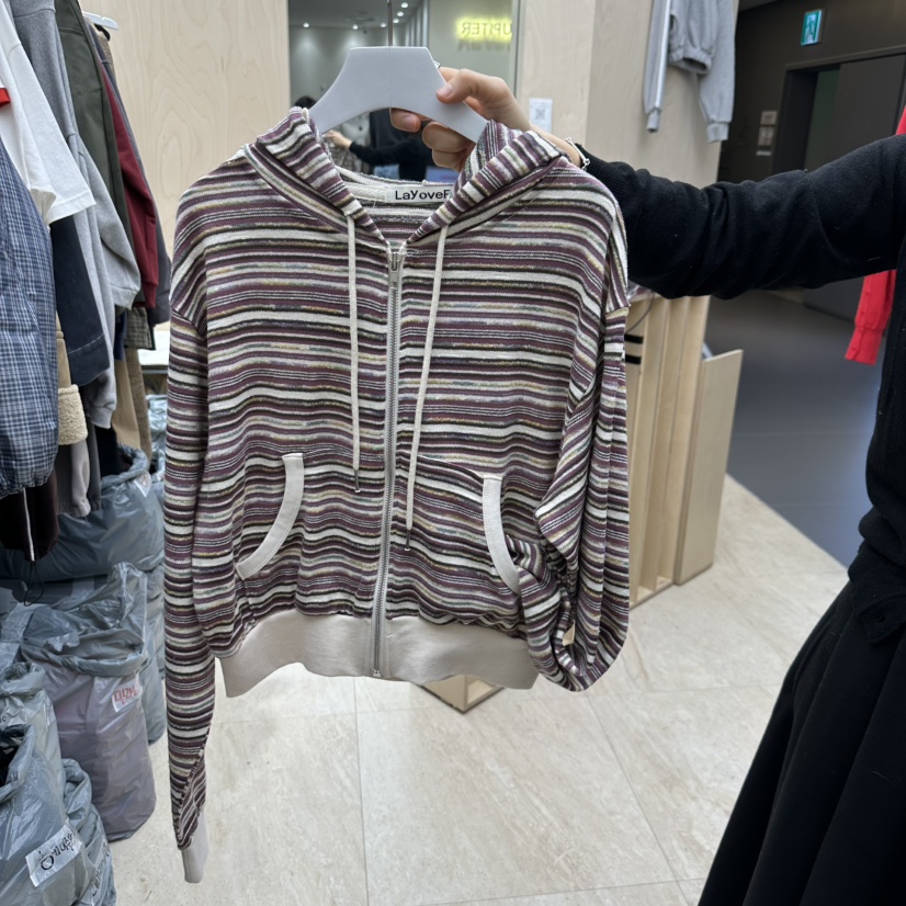 Lay oveR韓國㊣直郵東大門代購女裝新品時尚25春夏衛衣兜帽E/E/E衛衣