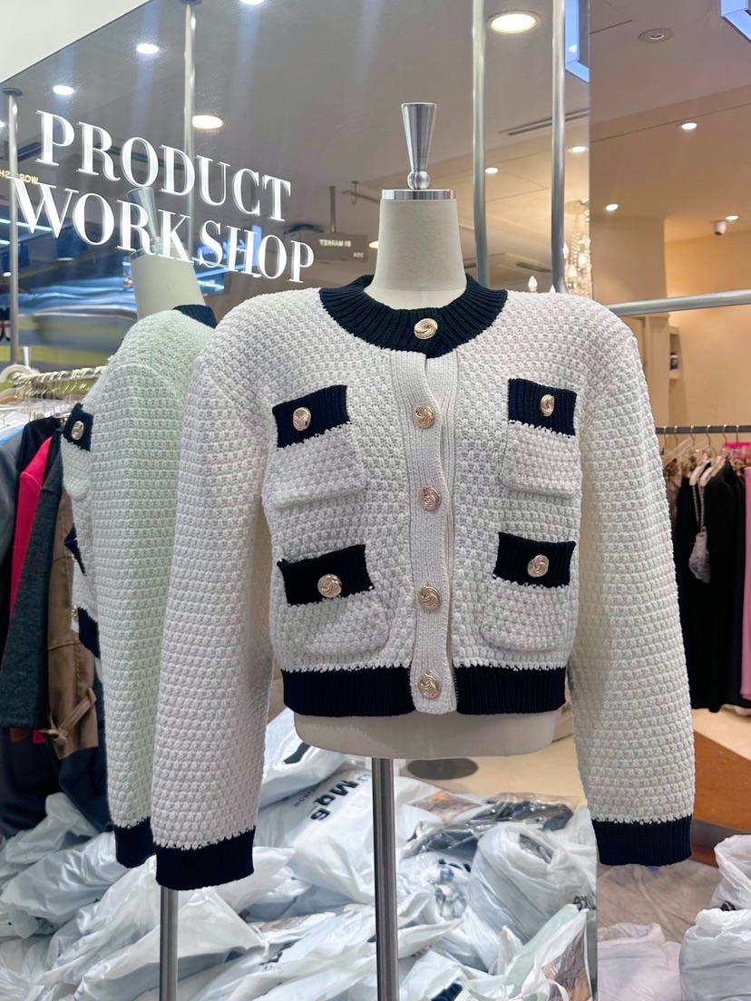 WORK SHOP直郵韓國代購㊣女裝新款職業人氣熱賣25春夏針織衫Work_shop針織衫圖色1