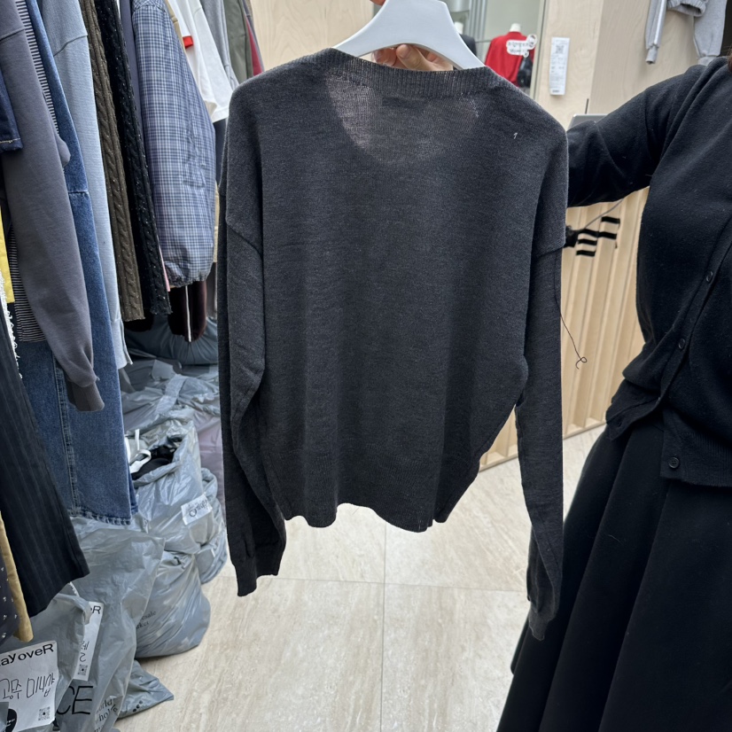 Lay oveR韓國㊣直郵東大門代購女裝新品時尚針織衫雙層開衫E/E/E針織衫