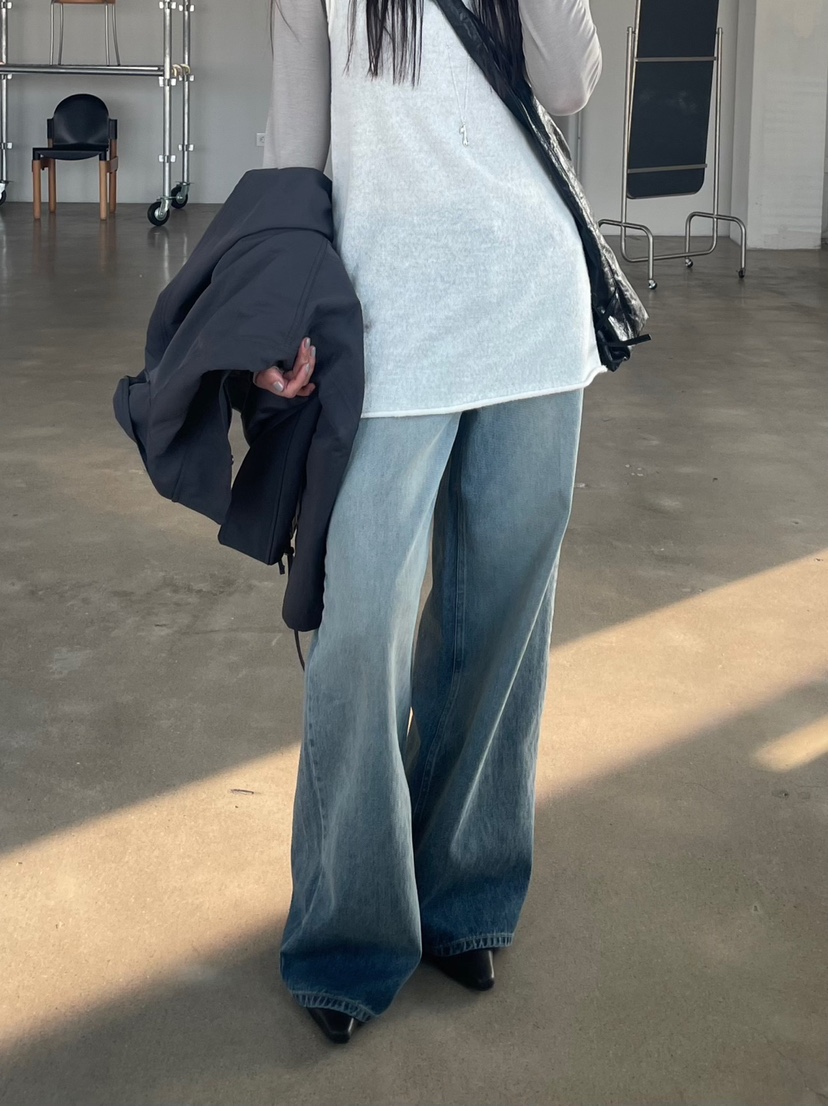 ACME直郵韓國代購㊣女裝新款熱賣休閑時尚推薦25春夏牛仔褲ACME牛仔褲