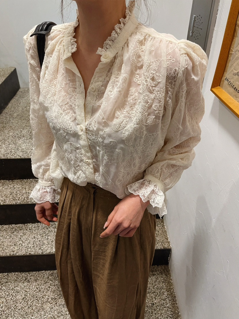 81 MARKET-L東大門直郵女裝新款25春夏熱賣真品襯衫蕾絲衫81 MARKET-L襯衫/蕾絲衫