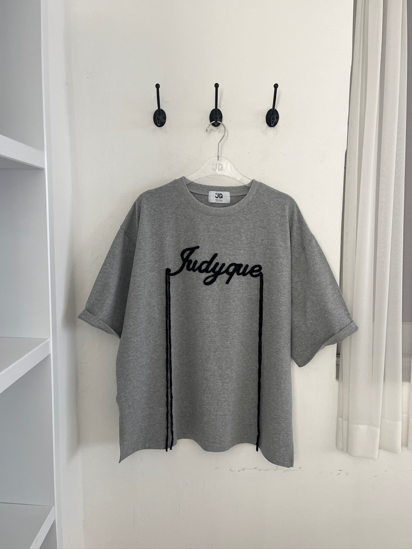 JUDYQUE韓國代購女裝新款真品25春夏時尚休閑職業推薦T恤刺繡JUDYQUET恤圖色2