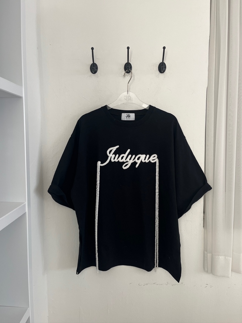 JUDYQUE韓國代購女裝新款真品25春夏時尚休閑職業推薦T恤刺繡JUDYQUET恤圖色3