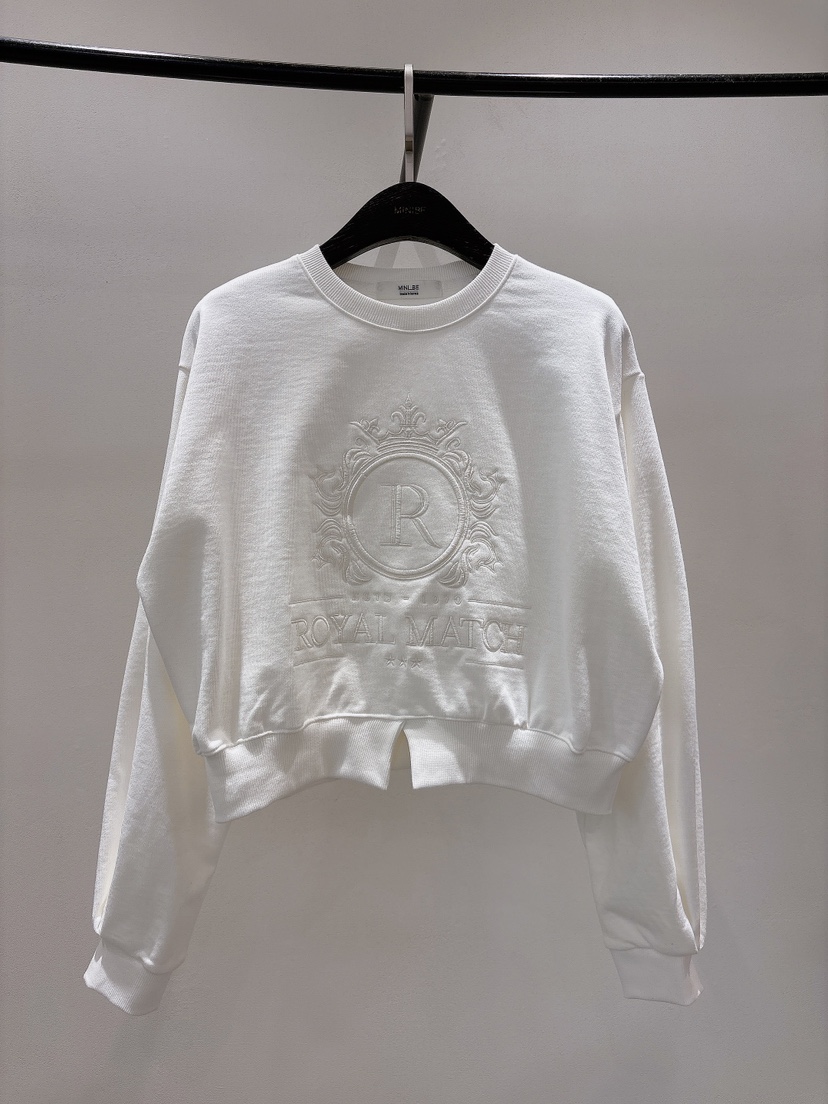 MINI BE東大門代購女裝新品職業時尚休閑25春夏真品衛衣刺繡NOVUS衛衣圖色1