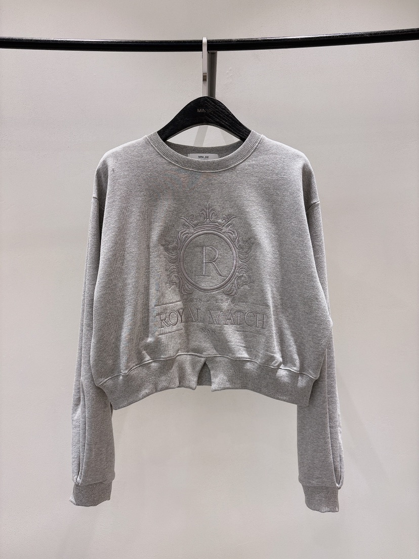 MINI BE東大門代購女裝新品職業時尚休閑25春夏真品衛衣刺繡NOVUS衛衣圖色2