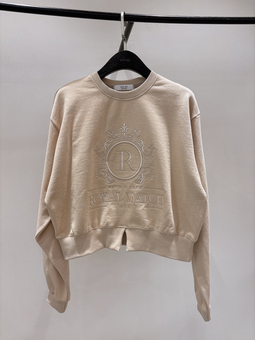 MINI BE東大門代購女裝新品職業時尚休閑25春夏真品衛衣刺繡NOVUS衛衣圖色3