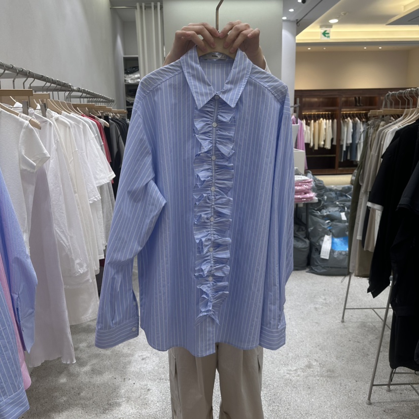 FORM韓國代購女裝新款25春夏時尚人氣職業推薦真品襯衫蕾絲衫FORM襯衫/蕾絲衫圖色2
