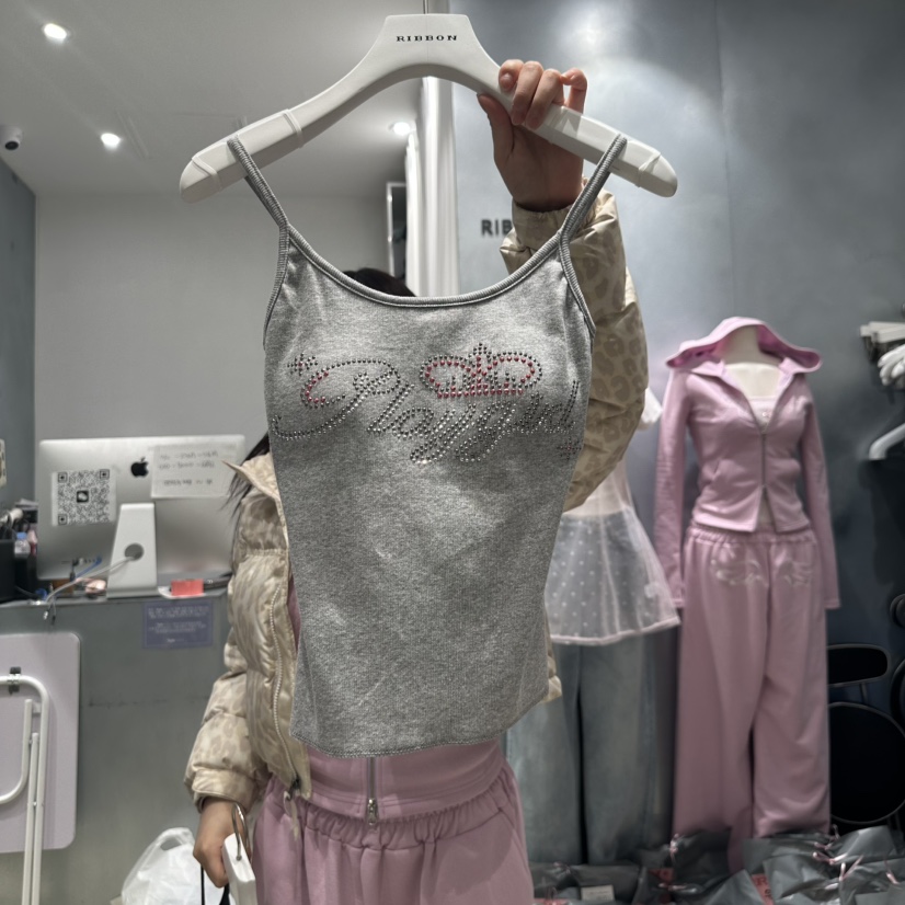 RIBBON東大門實拍女士新款時尚熱賣真品職業25春夏吊帶背心RIBBON吊帶/背心圖色2