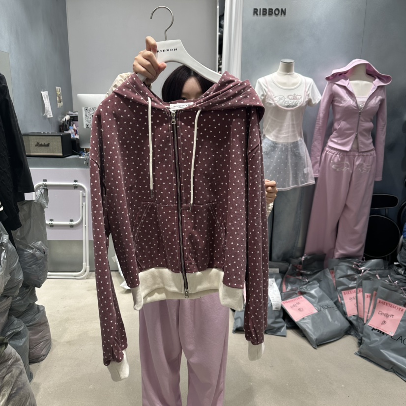 RIBBON韓國代購女裝新品休閑人氣時尚熱賣職業真品推薦衛衣RIBBON衛衣圖色2