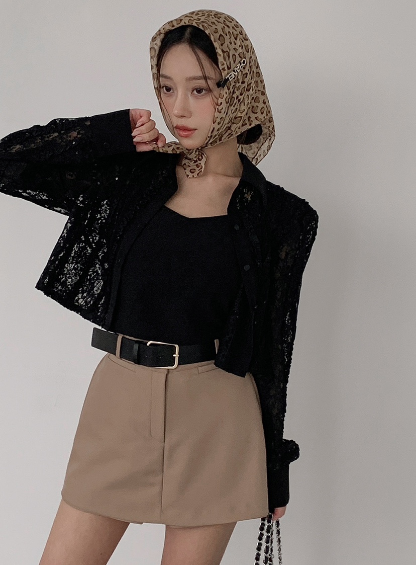 SLIT直郵韓國代購㊣女裝新品時尚推薦25春夏熱賣襯衫蕾絲衫SLIT襯衫/蕾絲衫