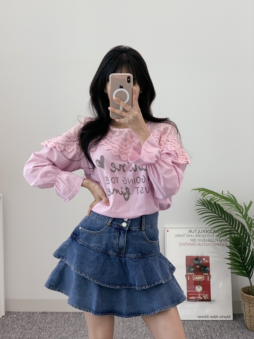 LOVABLE韓國㊣直郵東大門代購女裝新品25春夏時尚襯衫蕾絲衫LOVABLE襯衫/蕾絲衫