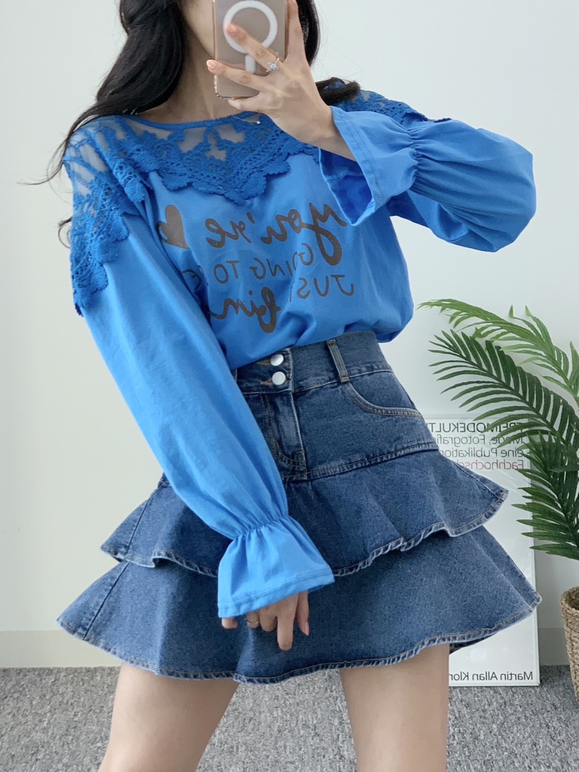 LOVABLE韓國㊣直郵東大門代購女裝新品25春夏時尚襯衫蕾絲衫LOVABLE襯衫/蕾絲衫