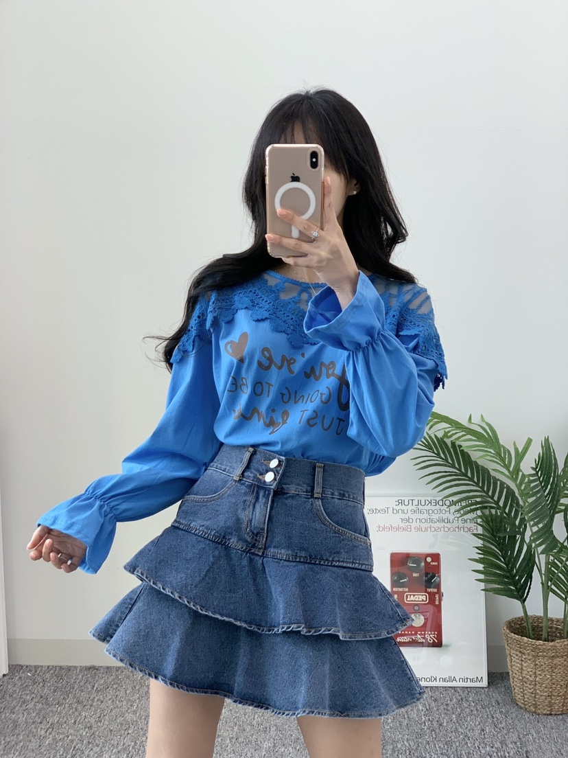 LOVABLE韓國㊣直郵東大門代購女裝新品25春夏時尚襯衫蕾絲衫LOVABLE襯衫/蕾絲衫