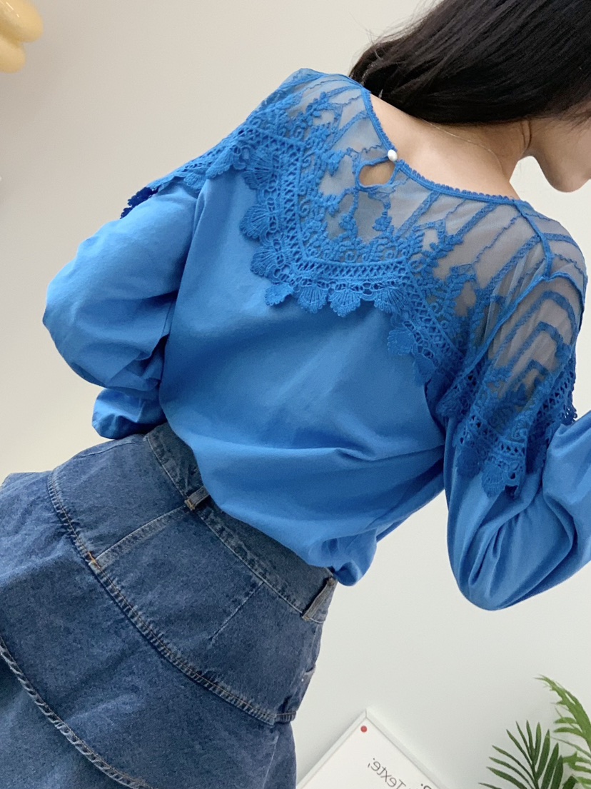 LOVABLE韓國㊣直郵東大門代購女裝新品25春夏時尚襯衫蕾絲衫LOVABLE襯衫/蕾絲衫