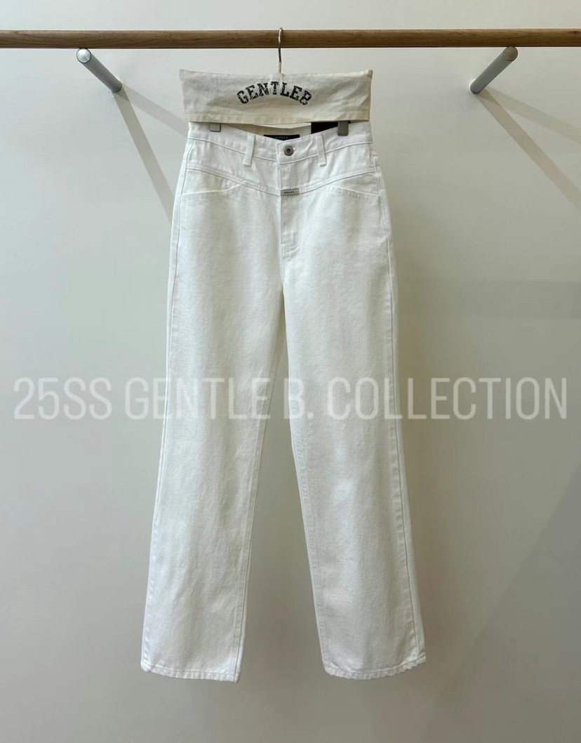 GENTLE B韓國直郵㊣東大門實拍女裝新品休閑25春夏時尚牛仔褲GENTLE B牛仔褲