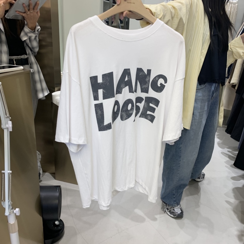 ROMAINE韓國直郵㊣女裝新款休閑25春夏人氣推薦職業熱賣T恤BROTT恤圖色2