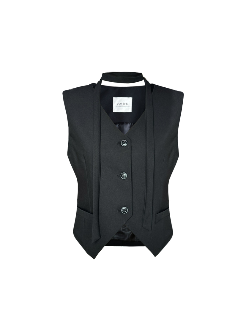 ADDE直郵韓國代購㊣女裝新款25春夏人氣推薦熱賣馬甲含脖帶DEUO馬甲圖色2